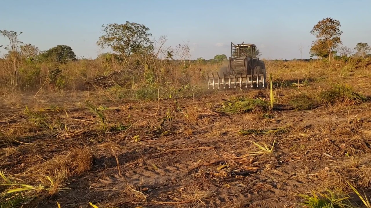 ROQUE TRATORES: Valtra BH 160 no enleiramento de cerrado com garfo de 3 metros