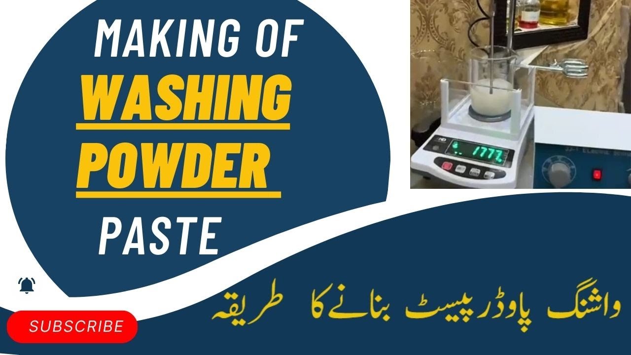 Making of washing powder paste/slurry