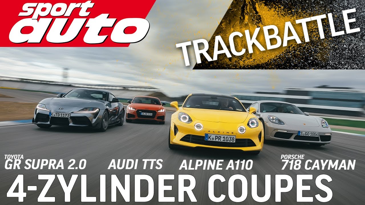 Alpine A110 vs. Supra vs. TTS vs. Cayman| Trackbattle | sport auto