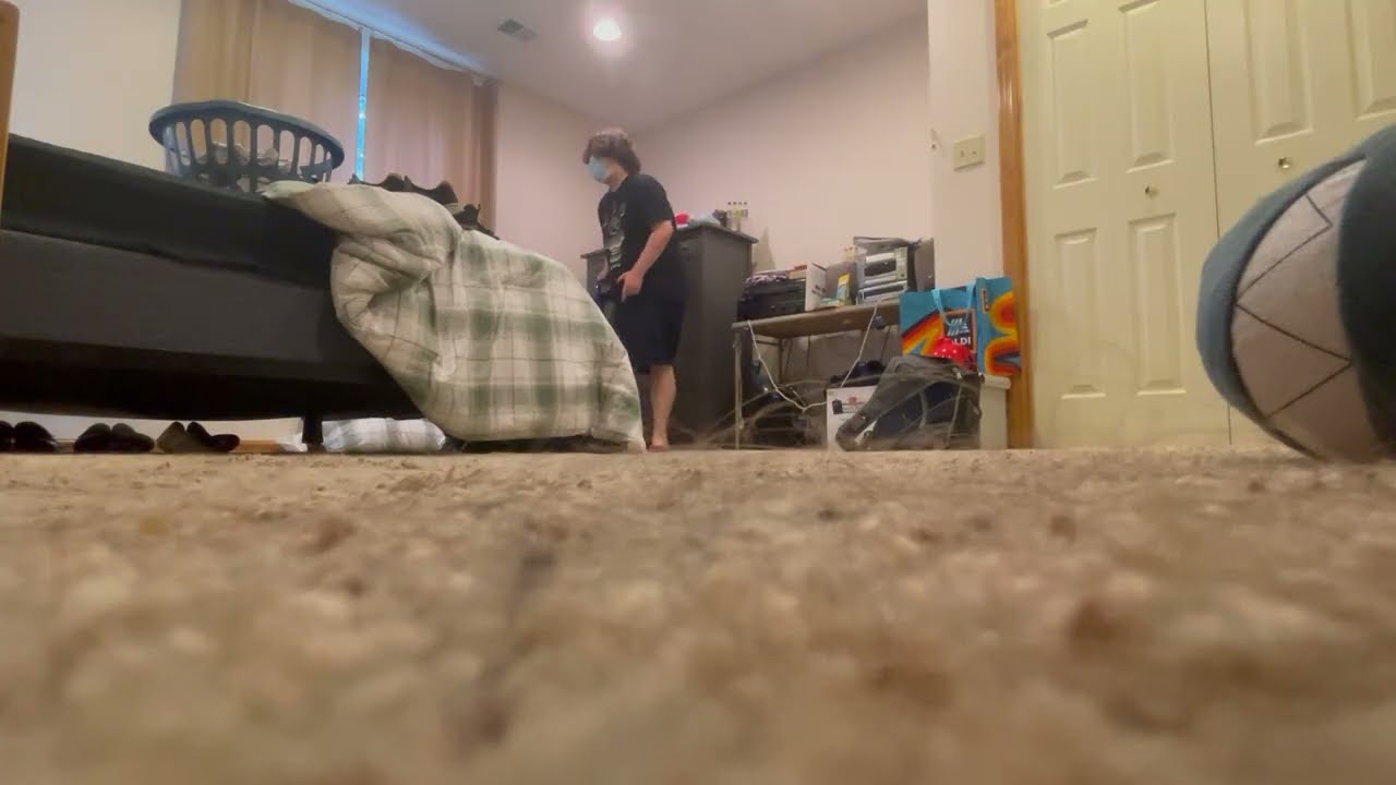 (Male Content) Vacuuming My Bedroom In Red Shoes