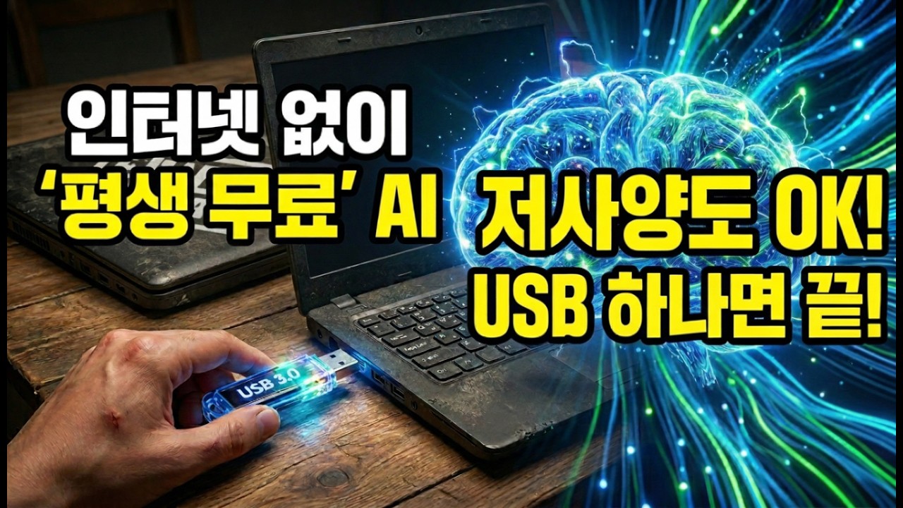 저사양 노트북 USB에 '평생 무료' AI 설치하는 법 (오프라인/로컬 LLM)