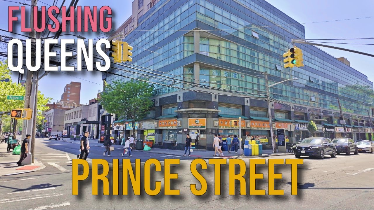 【4K】𝐖𝐀𝐋𝐊 Prince Street in Flushing Queens, New York