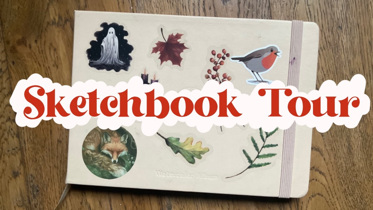 Sketchbook tour | Watercolour painting | Gouache.