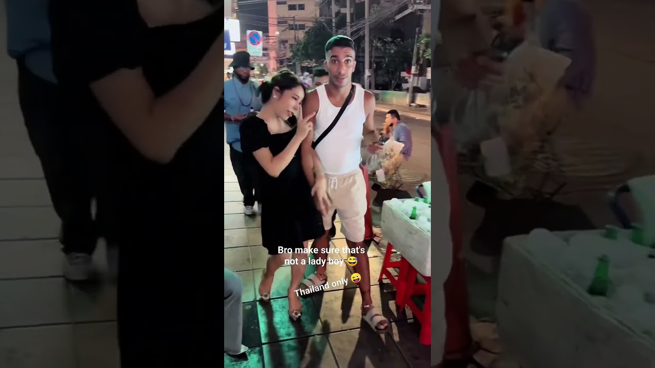 Ladyboy Picking Up A Lonely Tourist In The Streets of Bangkok , Thailand  #thailand #bangkok