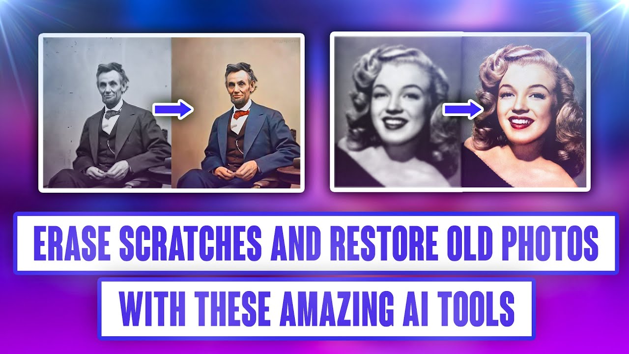 Erase Scratches and Restore Old Photos with These AI Tools #scratchremoval #colorisation #upscaling