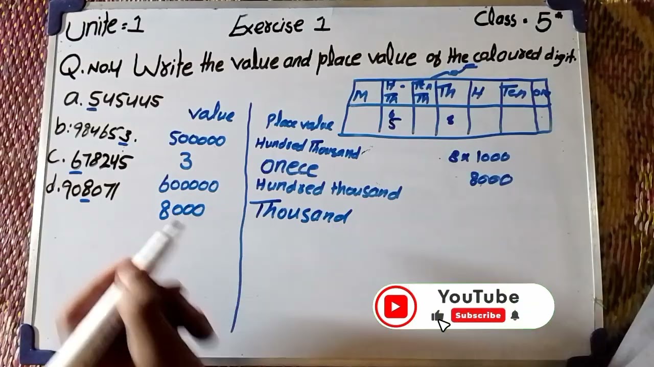 Lec 3 Class 5 Whole Number And Operation: Blochistan Textbook Board: Exercise 1 Q 3,4