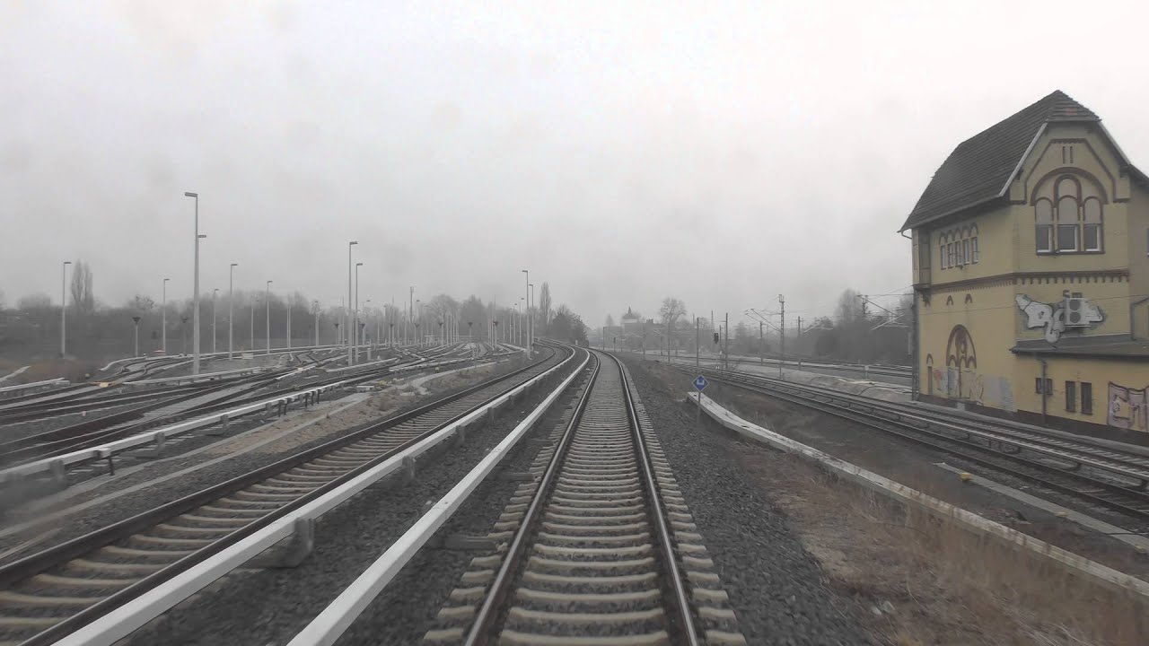 Führerstandsmitfahrt S-Bahn Berlin von  Hermannstrasse nach Spindlersfeld in 4K