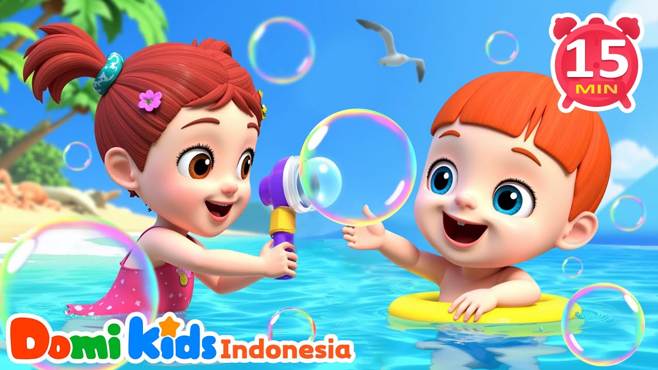 Ayo Berenang! 🏖️ Lagu Anak Edukatif | Domi Kids Kumpulan Lagu Pesta Anak-anak