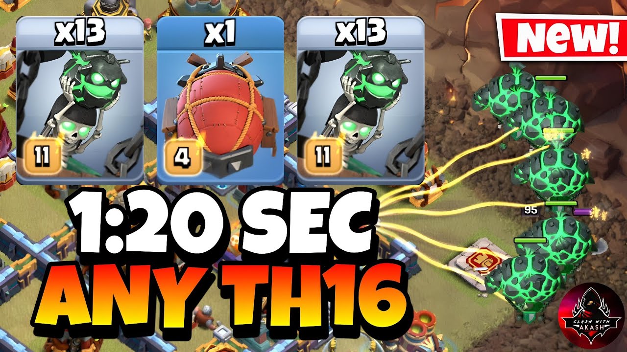 Effortless 3 Stars! TH16 LAVALOON Attack Strategy | TH16 LavaLoon | Best TH16 Attack Strategy🔥
