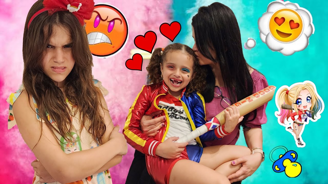 Marina e Elisa em uma História Engraçada de Uma Nova Irmã Bebê