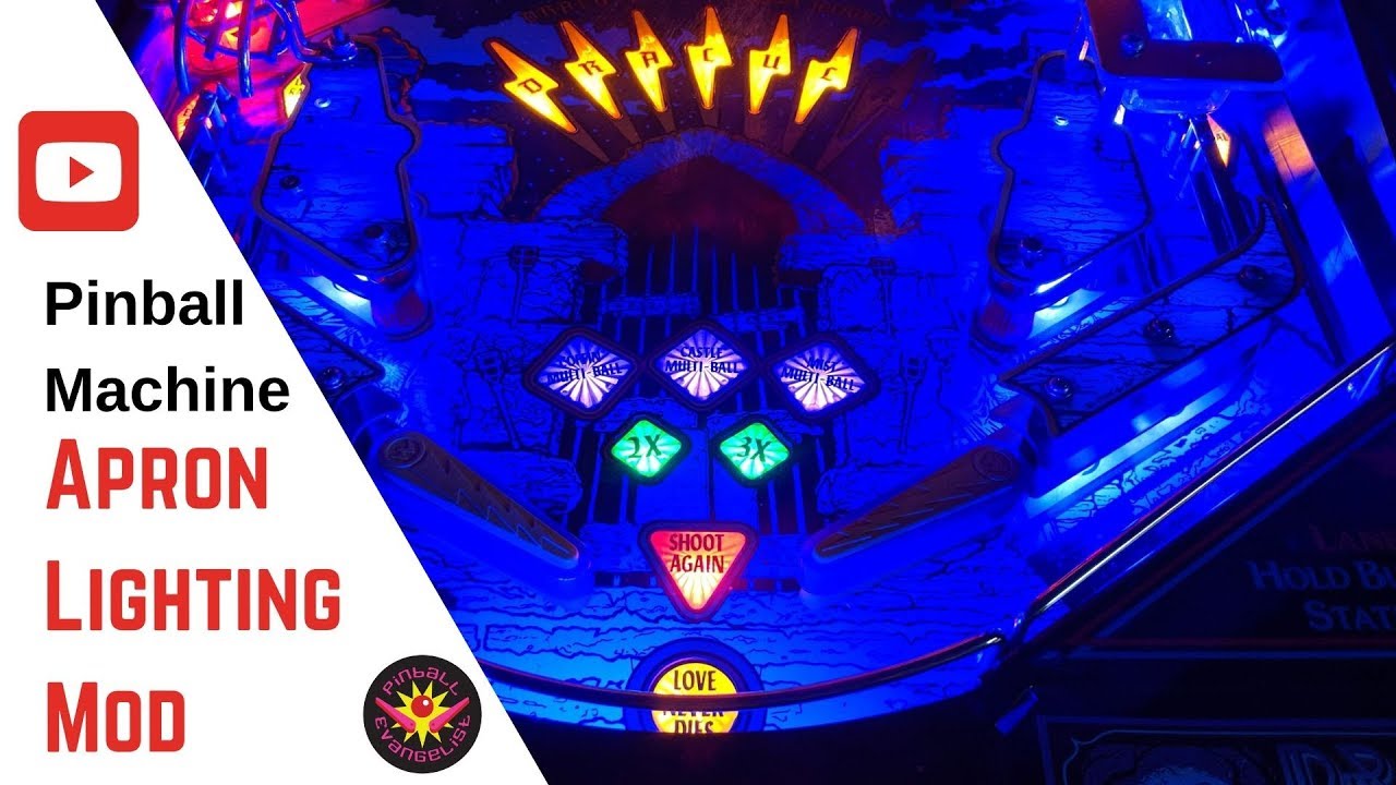 Pinball Lights Mod Installation in Apron using 6V LED Strip