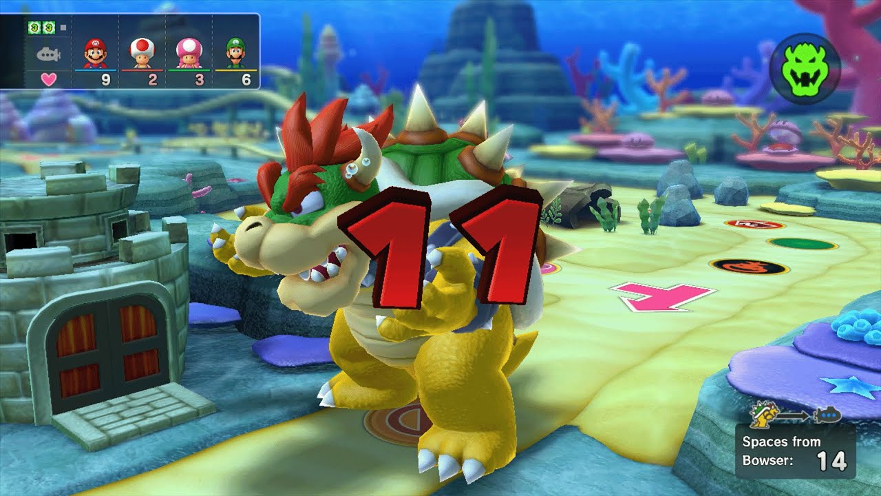 Mario Party 10 - Mario vs Toad vs Toadette vs Luigi vs Bowser - Whimsical Waters