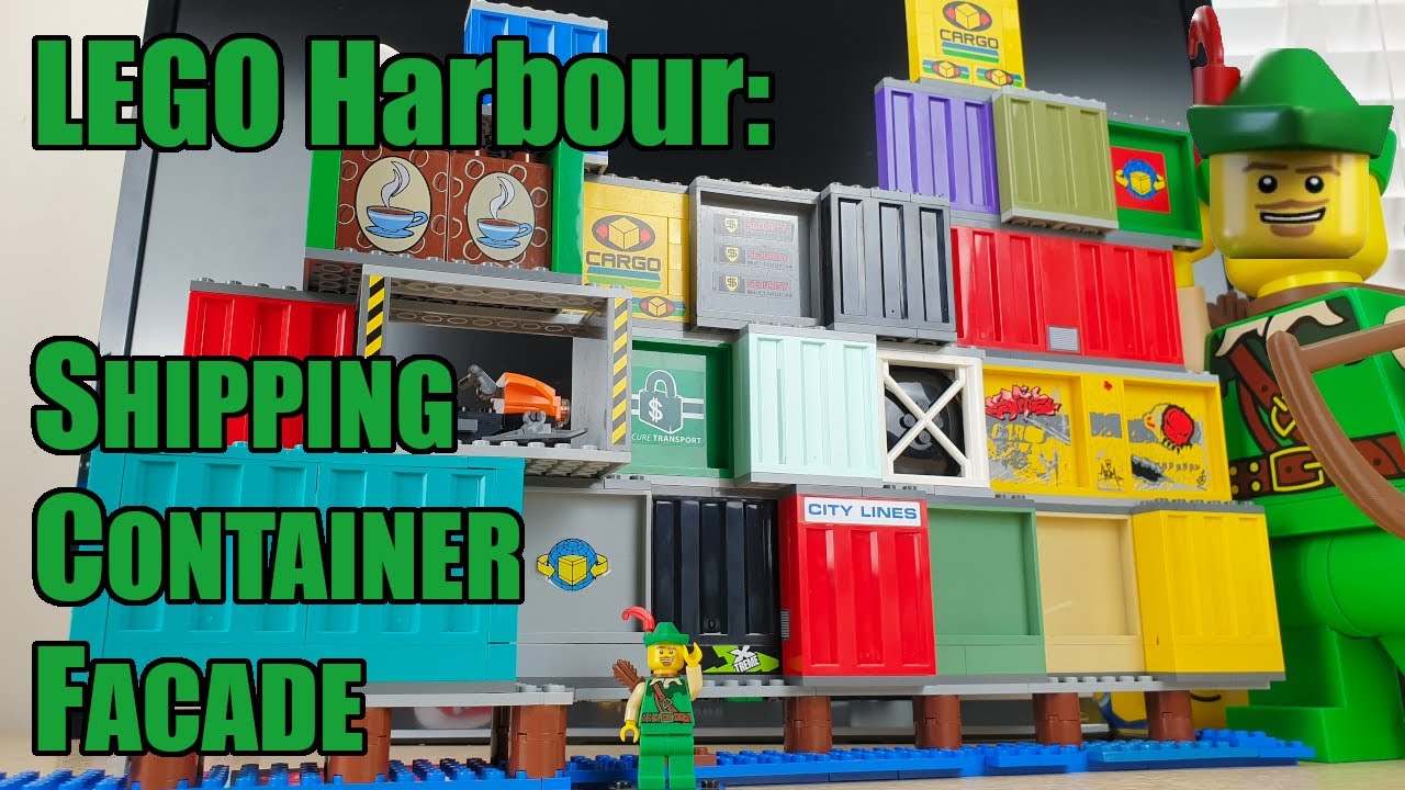 LEGO Harbour — Фасад MOC из штабеля грузовых контейнеров 🚢⚓🏹