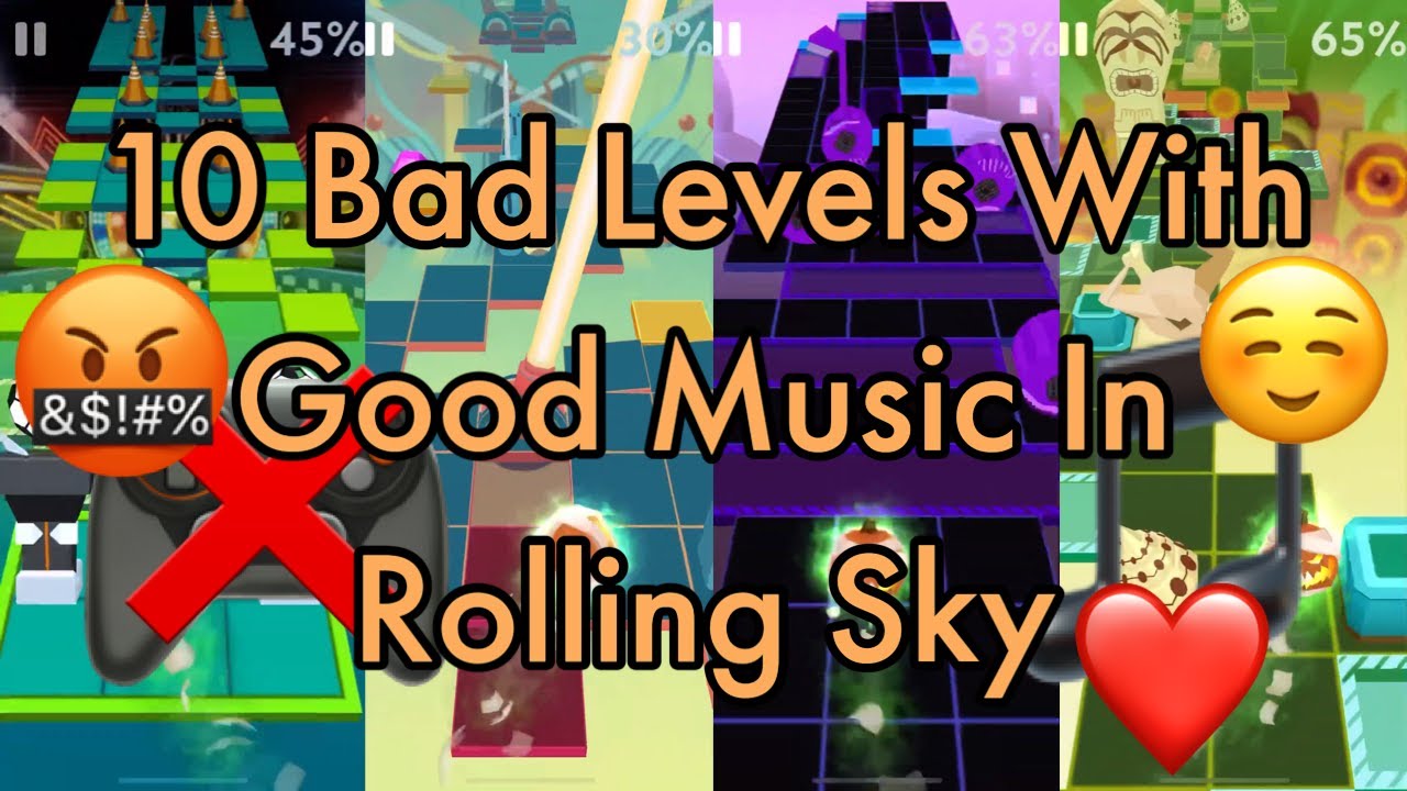 Rolling Sky - 10 Bad Levels With Good Music (Excluding Copyrighted Music)