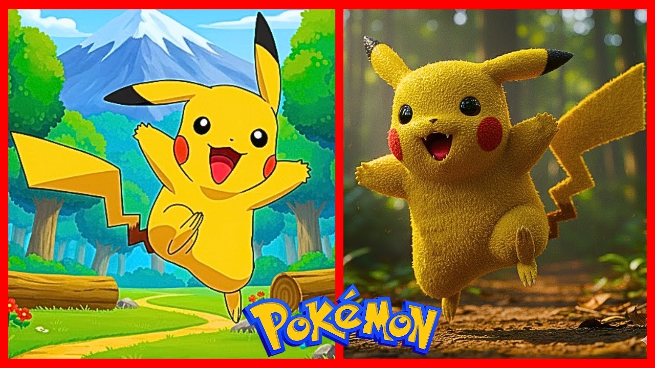 Pokémon IN REAL LIFE! | I Animated 63 Pokémon in SUPER-REALISTIC 3D with AI! (Real Life Comparison)!