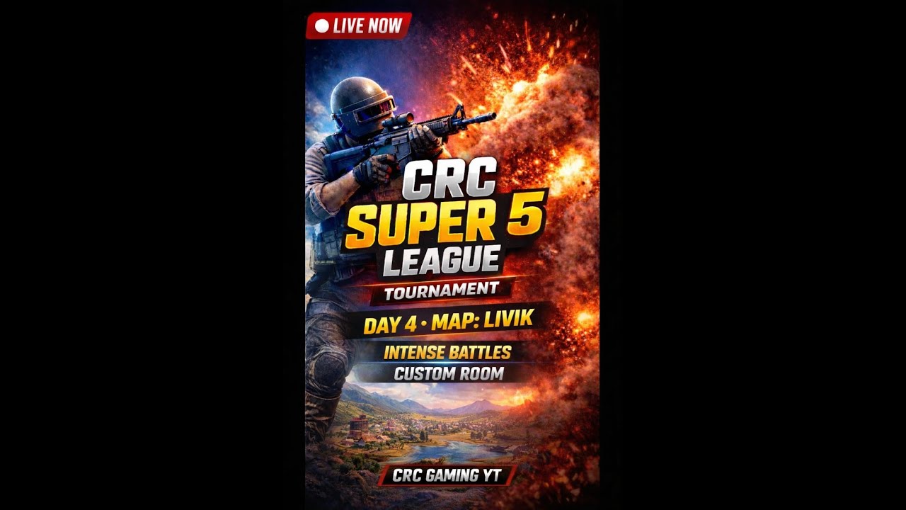 CRC SUPER 5 LEAGUE – DAY 4 LIVIK MATCH 🔥 INTENSE BATTLES | BGMI LIVE INTENSE LAST FIGHT 😱