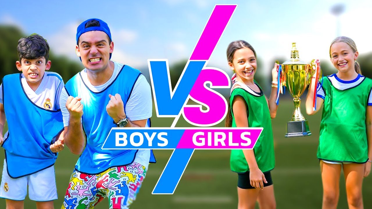 Jason boys vs girls sports challenge and fun videos for kids