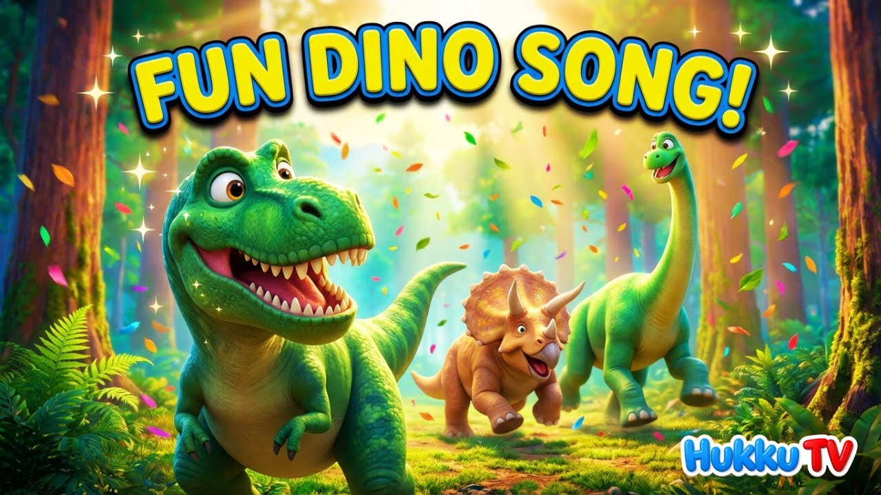 Poem for Kids | Dino Dance Party 🦖 | Fun Dinosaur Song for Kids | 3d Animation | Learn & Dance
