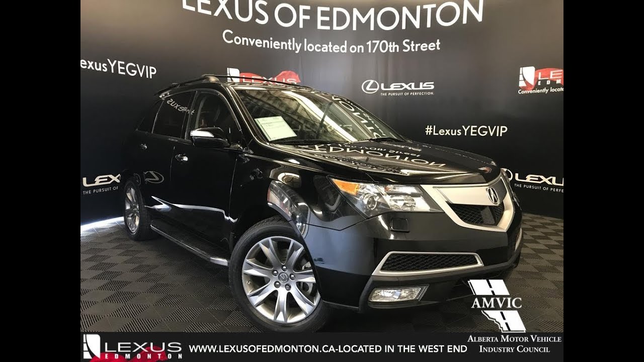Used Black 2012 Acura MDX Elite Pkg Walkaround Review Hinton Alberta