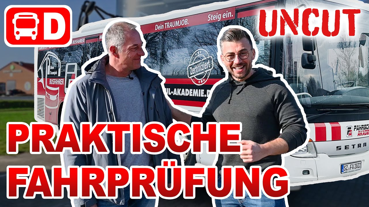 VORFAHRT GENOMMEN IN DER PRÜFUNG?😳 PRAKTISCHE PRÜFUNGSFAHRT in voller Länge! l BUS l KLASSE D 🚎🚨