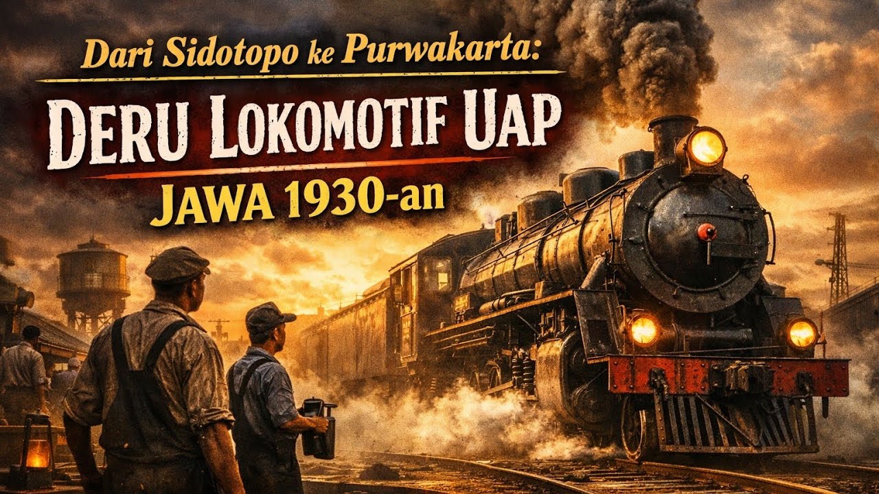 Dari Sidotopo ke Purwakarta: Deru Lokomotif Uap Jawa 1930-an