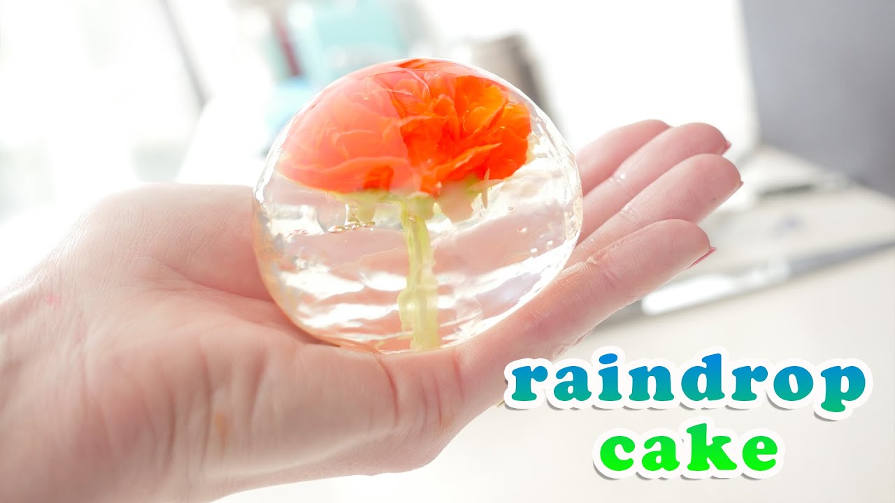 Flower Raindrop Cake Recipe Video  How To Cook That Ann Reardon