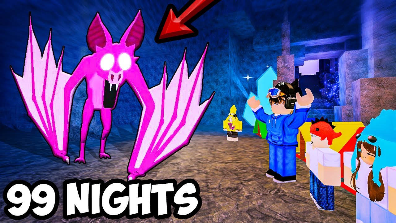 I Survived 99 Nights in the Cave… with ALL 4 KIDS! (Roblox)