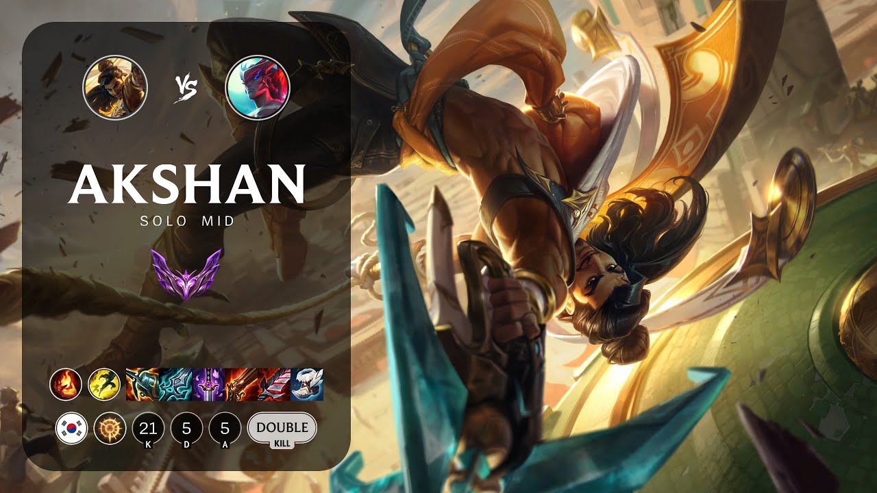 Akshan Mid vs Yone - KR Master Patch 13.18
