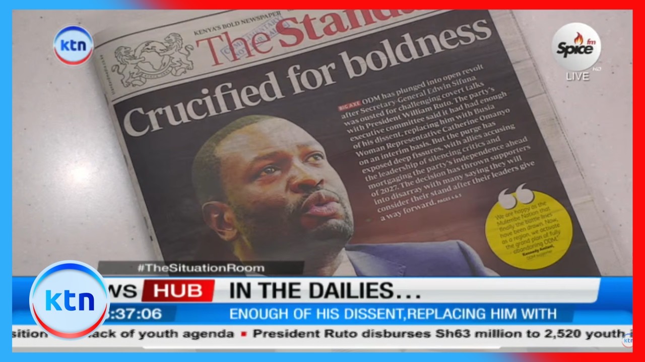 In the dailies: Crucified for boldness, Edwin Sifuna ousted as ODM SG