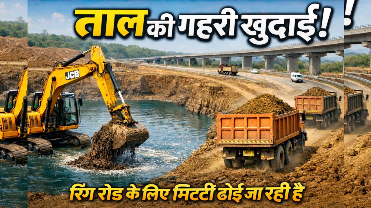 How Deep Pond Excavation is Supplying Soil for Ring Road Construction | JCB Digging Work