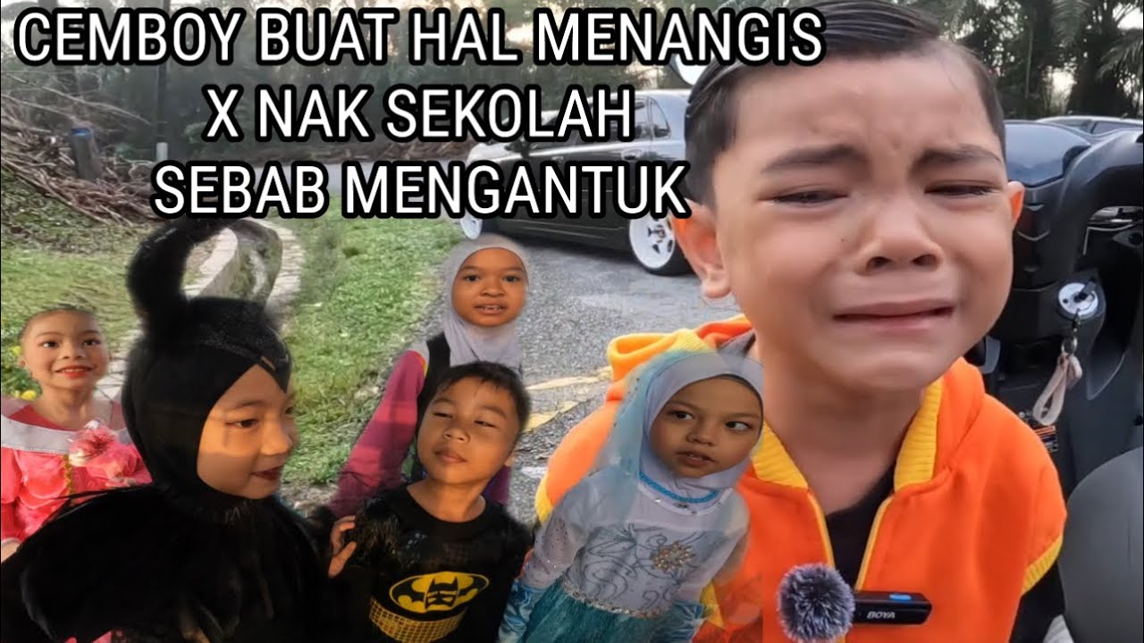 Boboiboy buat hal!  nangis x nak pergi sekolah sebab ngantuk 😩