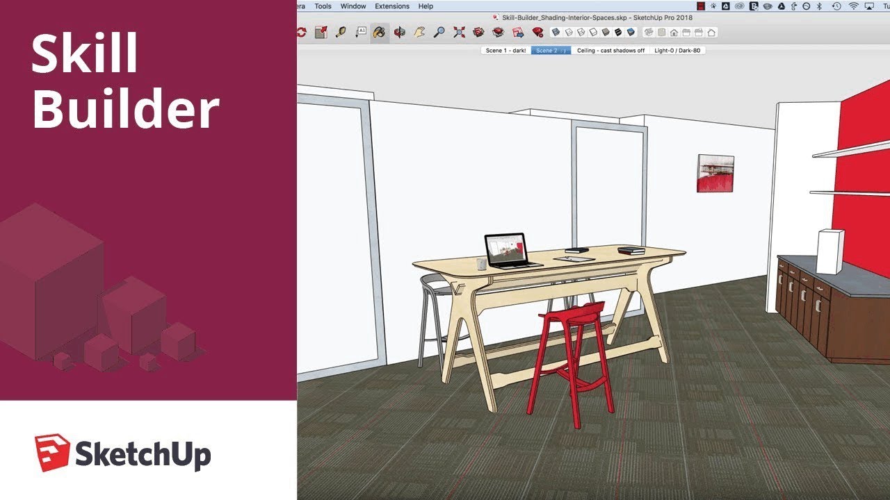 SketchUp Skill Builder: Control Shading for Interior Spaces