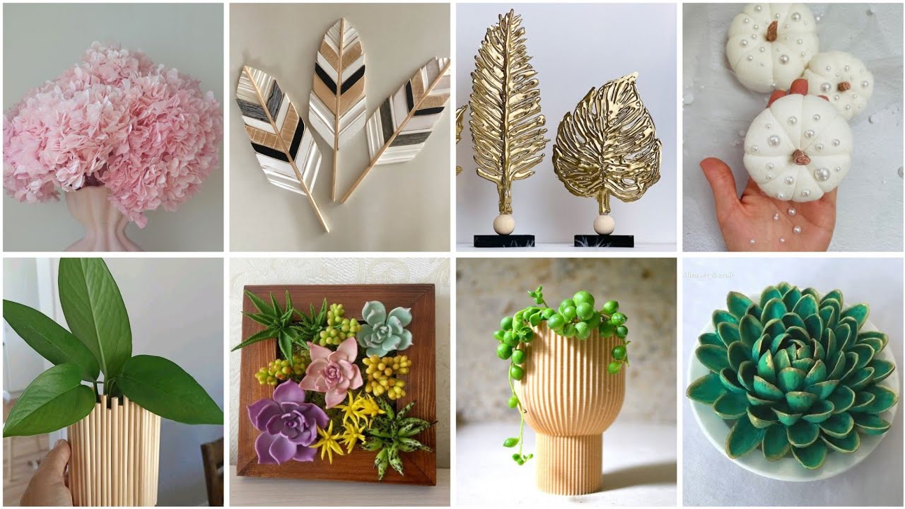 أفكار ✨لصنع نباتات وورود💐 ☘️ لا تشتريها اصنعها بنفسك بأقل تكلفة#diy #deco #craft #ideas #flowers