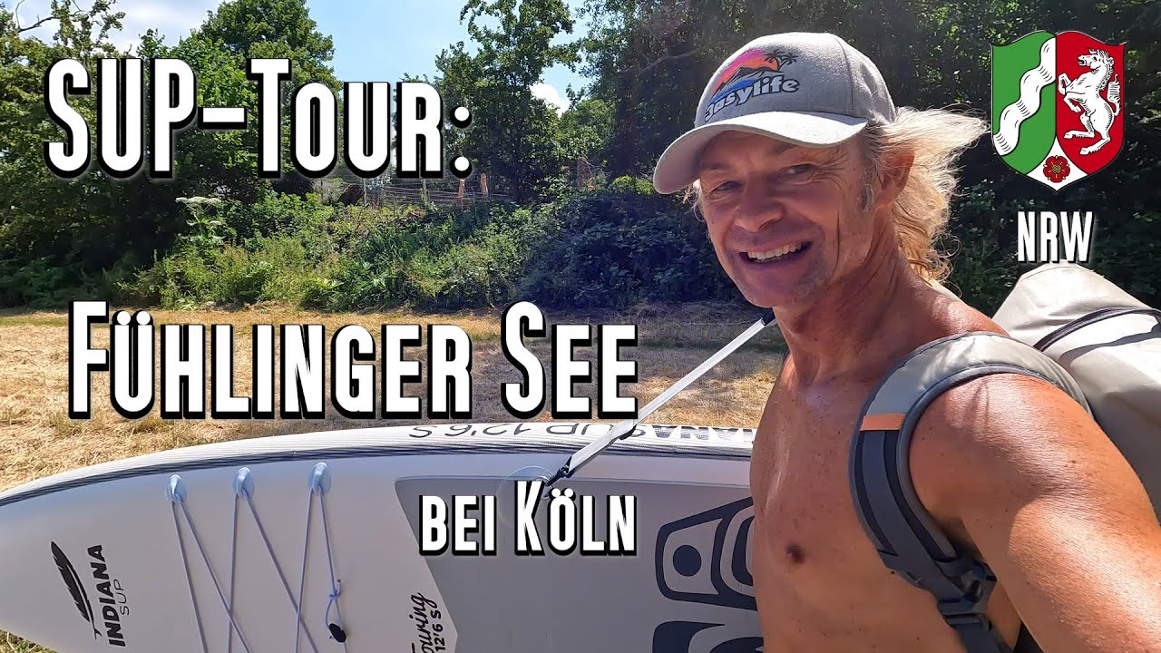 SUP-Tour: Fühlinger See, Seentour in Köln, NRW, 8km in 2h, Kanu, Kajak, SUP,  Standuppaddle #Indiana