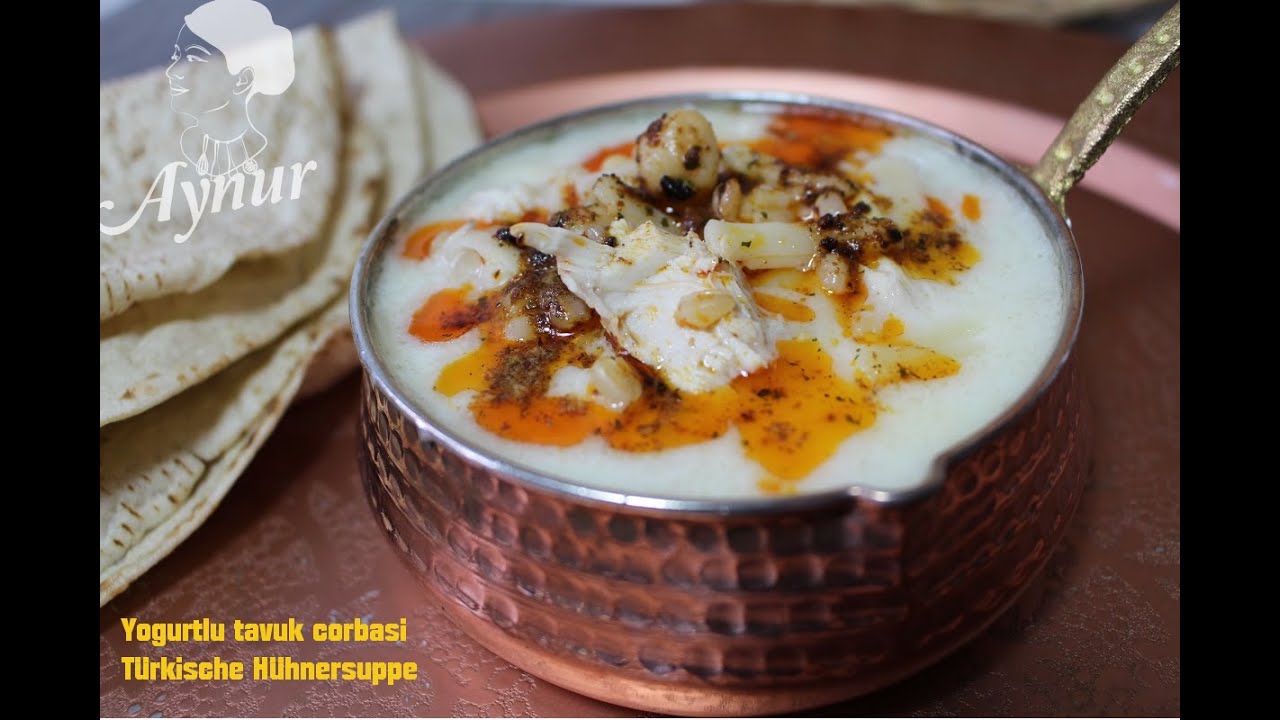 Türkische Hühnersuppe mit Joghurt- Yogurtli nogutli tavuk corbasi