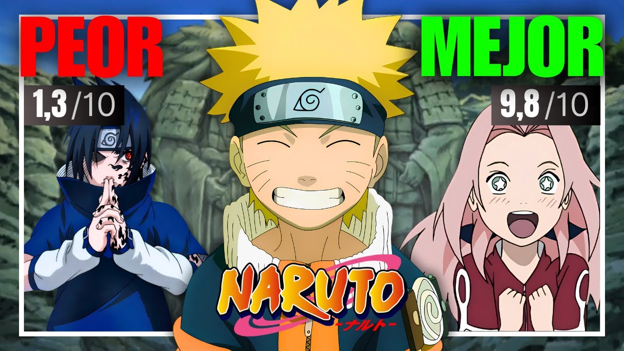 Vi los 3 EPISODIOS MEJOR Y PEOR CALIFICADOS de NARUTO