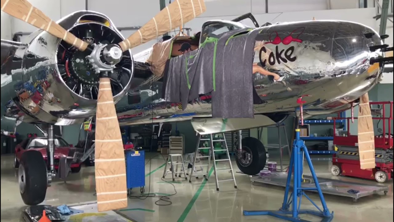Douglas A26 Invader gear swing test