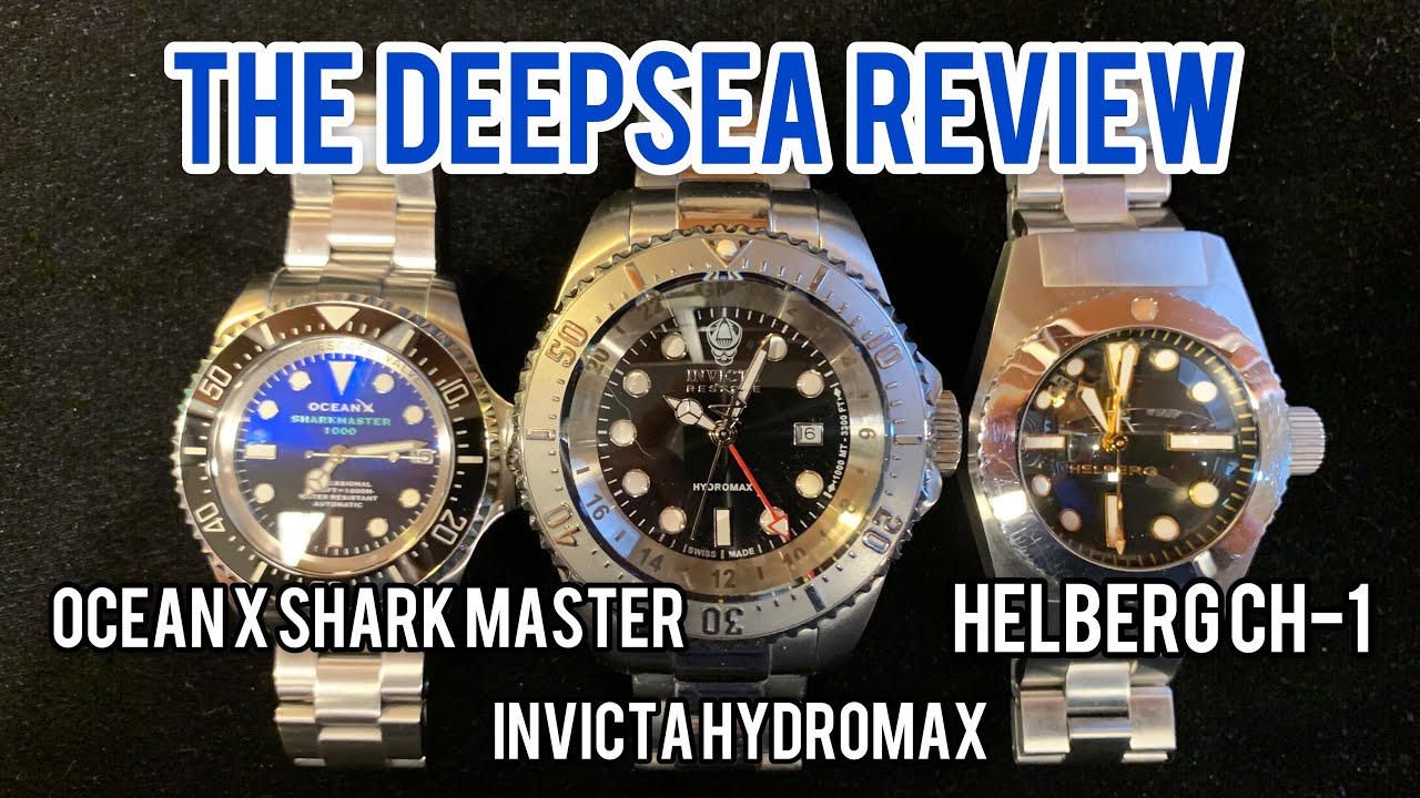 OceanX Sharkmaster 1000 SMS1012 | Helberg CH1 | Invicta Hydromax | James Cameron Deepsea Review