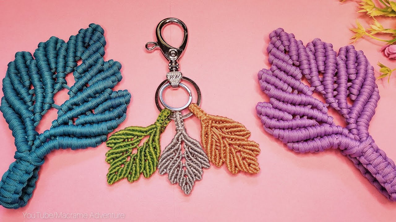 DIY Macrame leaf Keychain || Best gift for your love one