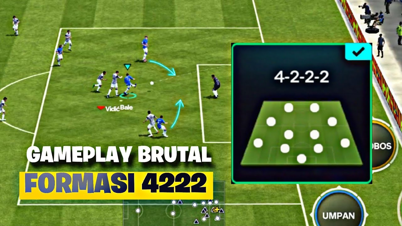 GAMEPLAY BRUTAL FORMASI 4222 - FC MOBILE