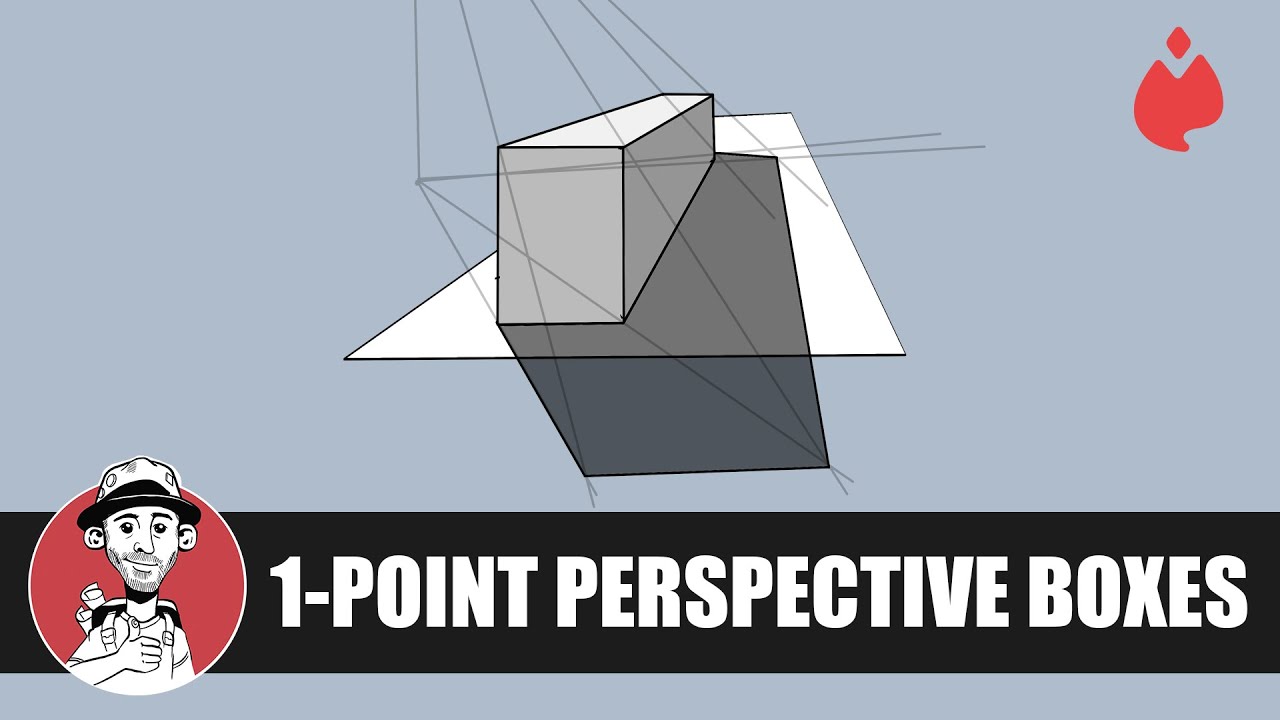 Tutorial - How to draw a box in 1-point perspective with a cast shadow