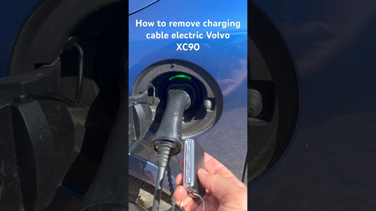 Как разблокировать зарядный кабель Volvo на PHEV Volvo XC90 #volvoxc90 #electricvolvo #xc90