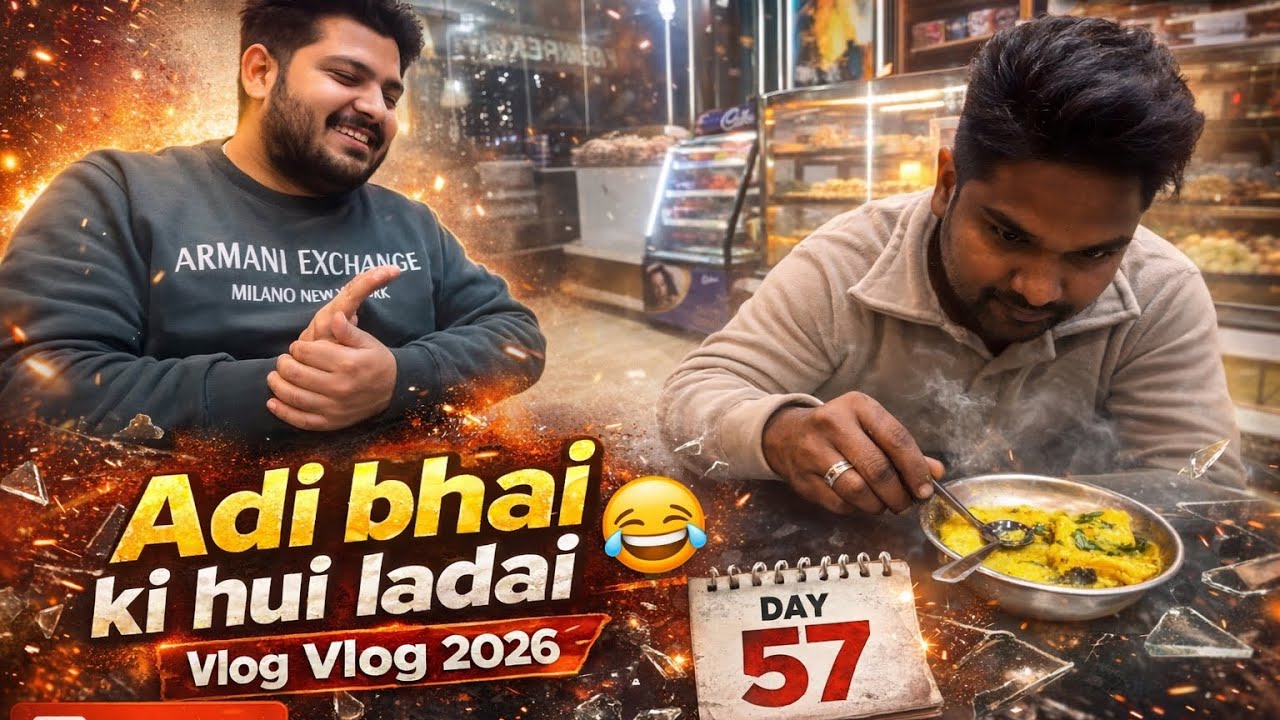 Adi bhai ki hui ladai Day 57 vlog 2026 #viral #funny #minivlog #tiktok #travel #viralreels #youtube