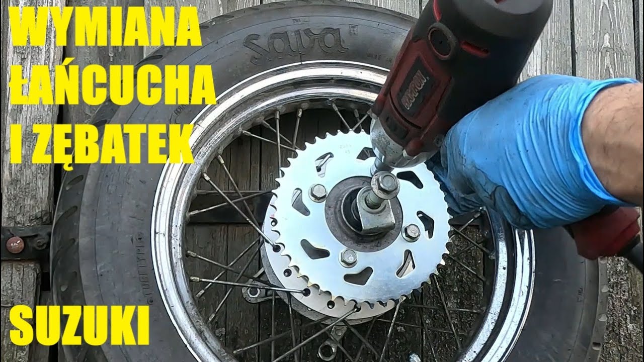 Wymiana zestawu napędu w motocyklu Suzuki GZ 125 - Wymiana łańcucha i zębatek Suzuki Marauder
