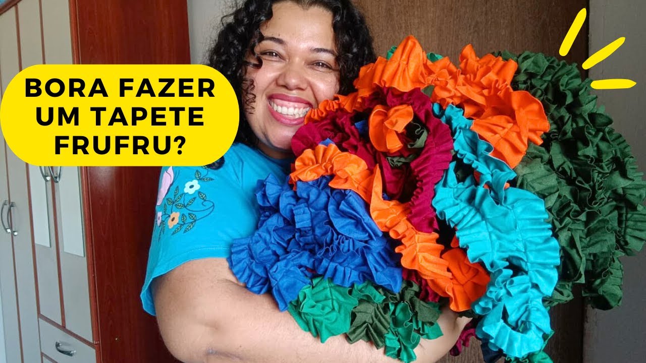 TAPETE FRUFRU  FÁCIL PARA INICIANTES NA MÁQUINA DOMÉSTICA!