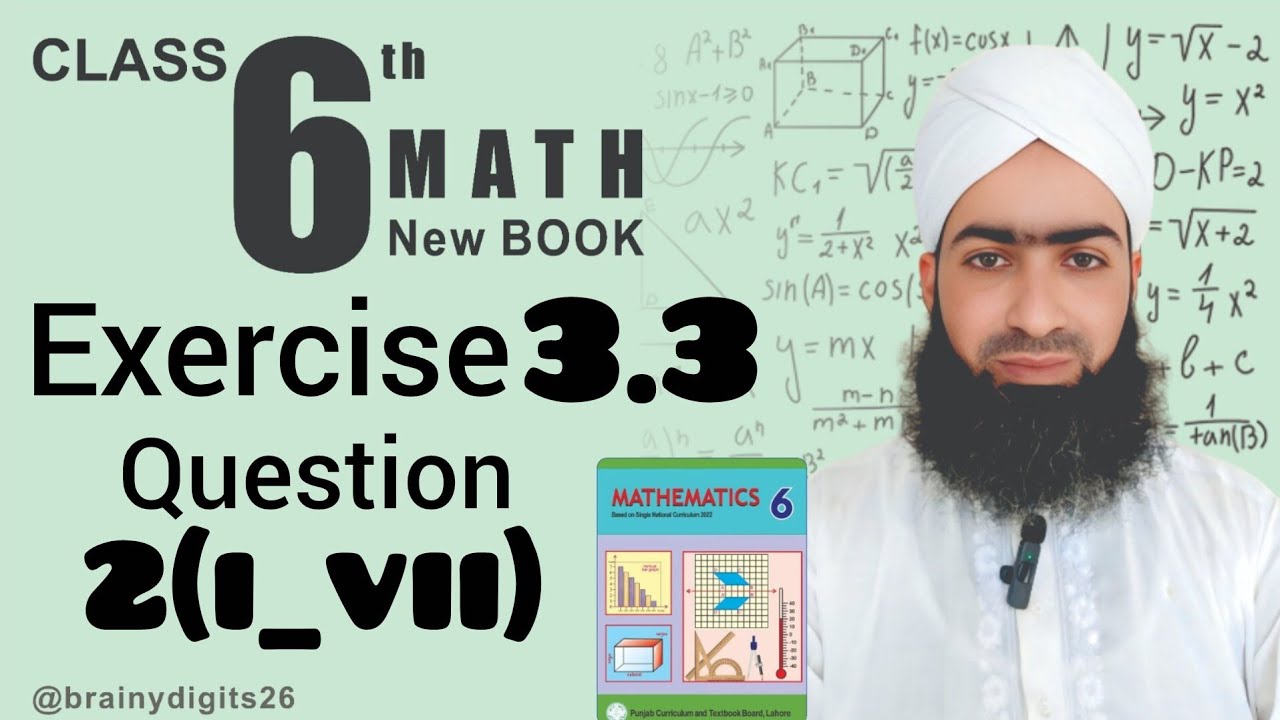 Class 6 | Maths | Ch #3 | Ex #3.3| Q#2(i_vii)  | Sir Usman Attari | Simplification | Brainy Digits