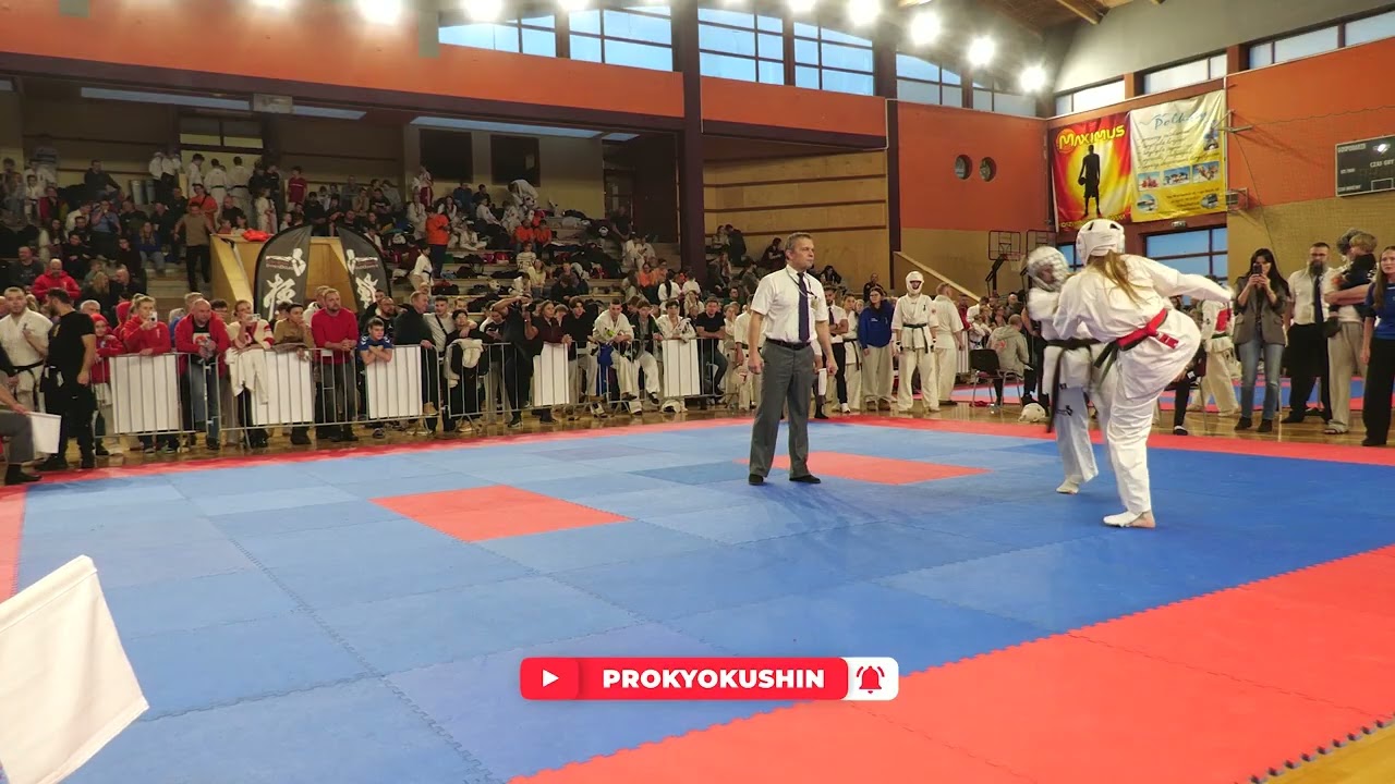 Final 16-17yr -65kg Hanna Krauze - Lena Kowalczuk (aka) 7th Ichiban IKO Polish Kyokushin Karate Cup