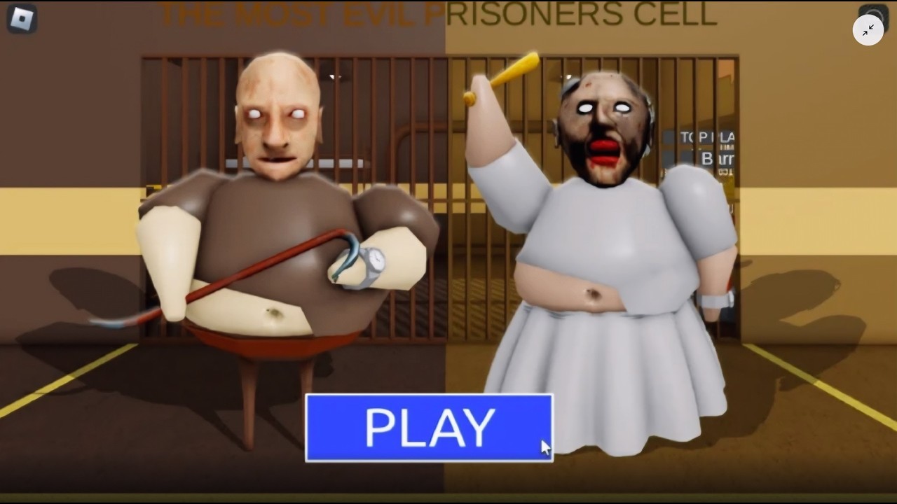 GRANNY VS GRANDPA PRISON RUN! (OBBY) Roblox Gameplay