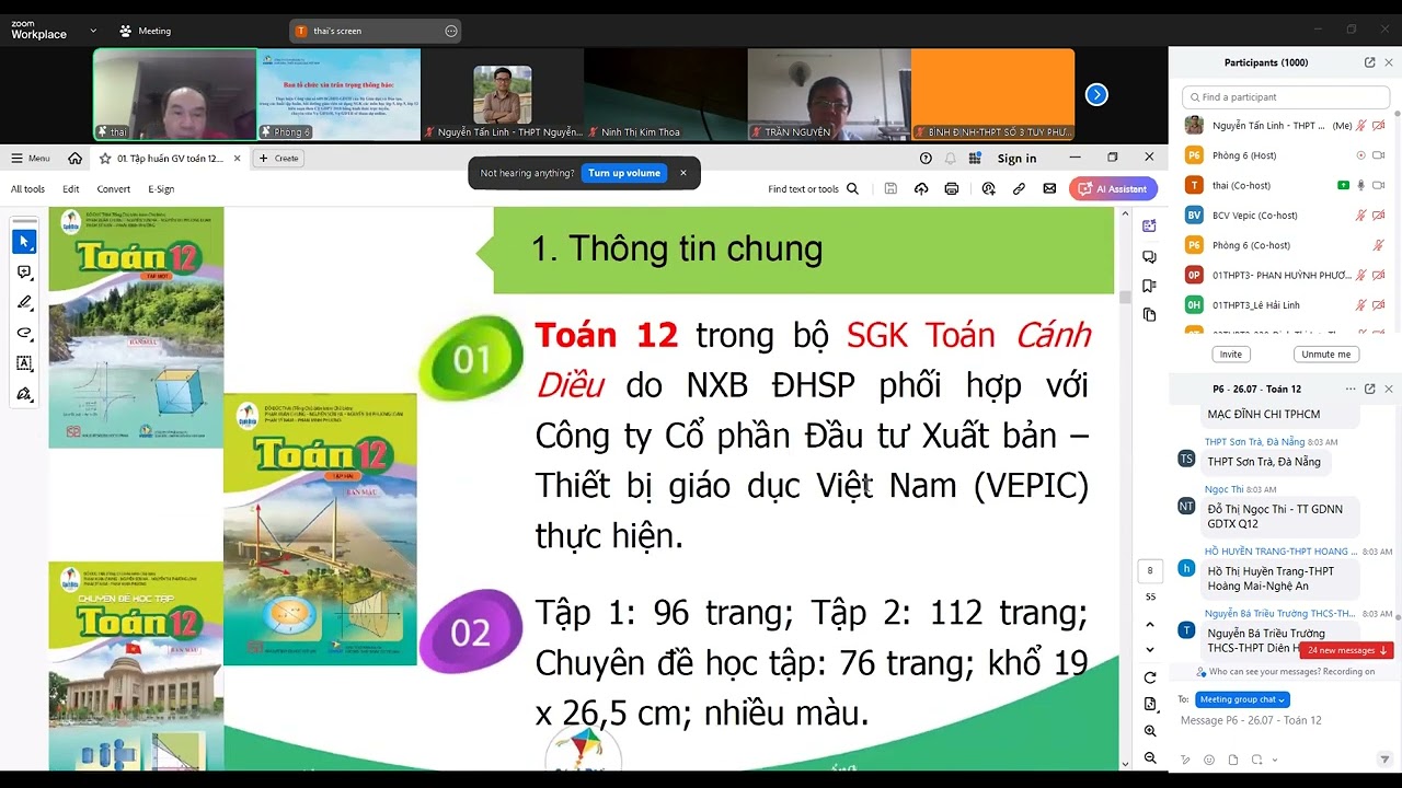 Tập huấn CD Toán 12 - Buổi Sáng - Thầy Đỗ Đức Thái - Chủ Biên Môn Toán CTGDPT 2018