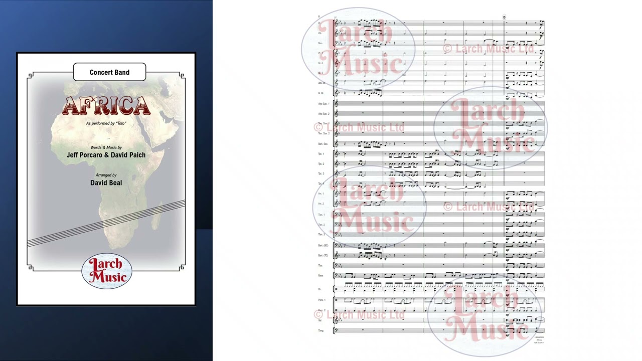 LMAM089 Africa for Concert Band ~ COMPOSER : Jeff Porcaro & David Paich - ARRANGER : David Beal